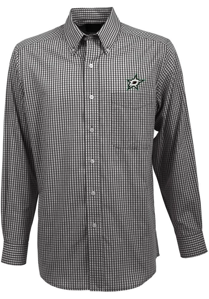 Antigua Dallas Stars Mens Black Associate Long Sleeve Dress Shirt
