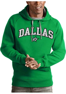 Antigua Dallas Stars Mens Victory Wordmark Long Sleeve Hoodie
