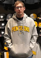Antigua Pittsburgh Penguins Mens Grey Victory Long Sleeve Hoodie