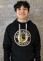 Antigua Chicago Blackhawks Mens Victory Logo Long Sleeve Hoodie