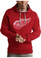 Antigua Detroit Red Wings Mens Victory Logo Long Sleeve Hoodie