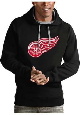 Antigua Detroit Red Wings Mens Victory Logo Long Sleeve Hoodie