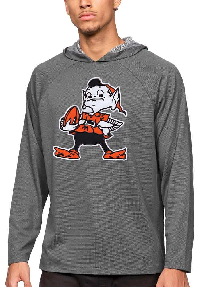 Antigua Cleveland Browns Mens Grey EPIC Hood