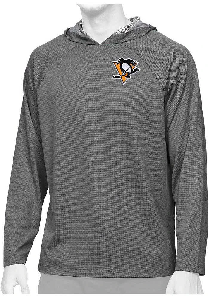 Antigua Pittsburgh Penguins Mens Grey Epic Long Sleeve Hoodie
