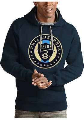 Antigua Philadelphia Union Mens Navy Blue Victory Long Sleeve Hoodie
