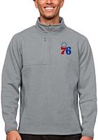 Antigua Philadelphia 76ers Mens Grey Course Pullover Jackets