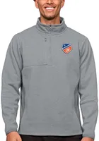 Antigua FC Cincinnati Mens Grey Course Pullover Jackets