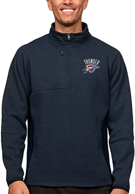 Antigua Oklahoma City Thunder Mens Navy Blue Course Pullover Jackets