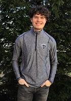 Antigua Sporting Kansas City Mens Navy Blue Tempo Long Sleeve Qtr Zip Pullover