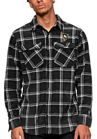 Antigua Pittsburgh Penguins Mens Black Industry Long Sleeve Dress Shirt