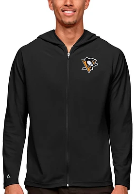Antigua Pittsburgh Penguins Mens Black Legacy Long Sleeve Full Zip Jacket