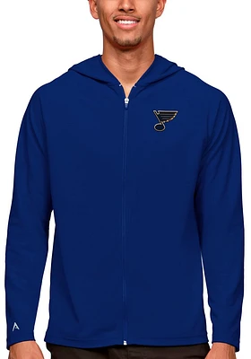 Antigua St Louis Blues Mens Blue Legacy Long Sleeve Full Zip Jacket