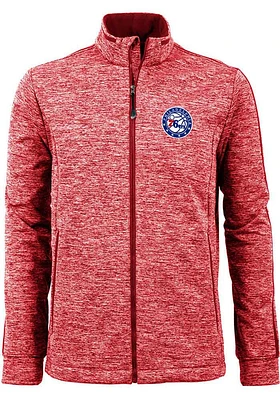 Antigua Philadelphia 76ers Mens Red Golf Medium Weight Jacket