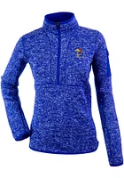 Antigua Kansas Jayhawks Womens Blue Fortune Qtr Zip