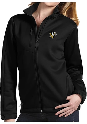 Antigua Pittsburgh Penguins Womens Black Traverse Medium Weight Jacket