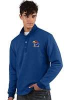 Antigua Kansas Jayhawks Mens Blue Pivotal Long Sleeve Sweater