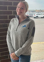 Antigua Detroit Lions Womens Grey Fortune Qtr Zip