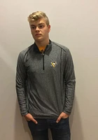 Antigua Pittsburgh Penguins Mens Grey Tempo Long Sleeve Qtr Zip Pullover