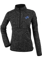 Antigua Detroit Lions Womens Black Fortune Qtr Zip