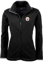 Antigua Pittsburgh Steelers Womens Black Ice Polar Fleece Medium Weight Jacket