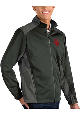 Antigua Oklahoma Sooners Mens Charcoal Revolve Light Weight Jacket