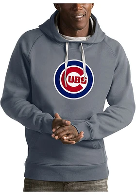 Antigua Chicago Cubs Mens Victory Logo Long Sleeve Hoodie