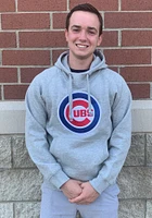 Antigua Chicago Cubs Mens Grey Victory Logo Long Sleeve Hoodie