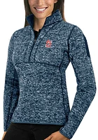 Antigua St Louis Cardinals Womens Navy Blue Fortune Qtr Zip