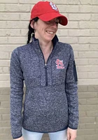 Antigua St Louis Cardinals Womens Navy Blue Fortune Qtr Zip