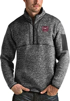Antigua Missouri State Bears Mens Charcoal Fortune Long Sleeve Qtr Zip Pullover