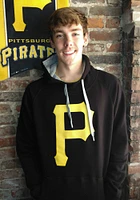 Antigua Pittsburgh Pirates Mens Black Victory Logo Long Sleeve Hoodie