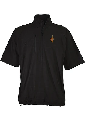 Antigua Cleveland Cavaliers Mens Black Cyclone Short Sleeve Qtr Zip
