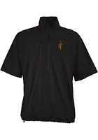 Antigua Cleveland Cavaliers Mens Black Cyclone Short Sleeve Qtr Zip
