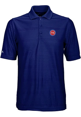 Antigua Detroit Pistons Mens Blue Illusion Short Sleeve Polo
