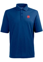 Antigua Detroit Pistons Mens Blue Pique Short Sleeve Polo