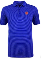 Antigua Detroit Pistons Mens Blue Quest Short Sleeve Polo