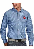 Antigua Detroit Pistons Mens Blue Associate Long Sleeve Dress Shirt