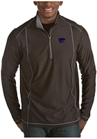 Antigua K-State Wildcats Mens Black Tempo Long Sleeve Qtr Zip Pullover