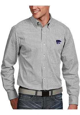 Antigua K-State Wildcats Mens White Associate Long Sleeve Dress Shirt