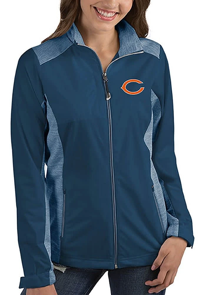 Antigua Chicago Bears Womens Navy Blue Revolve Medium Weight Jacket