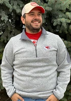 Antigua Kansas City Chiefs Mens Grey Fortune Long Sleeve Qtr Zip Pullover