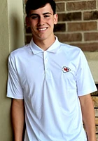 Antigua Kansas City Chiefs Mens White Inspire Short Sleeve Polo