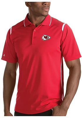 Antigua Kansas City Chiefs Mens Red Merit Short Sleeve Polo