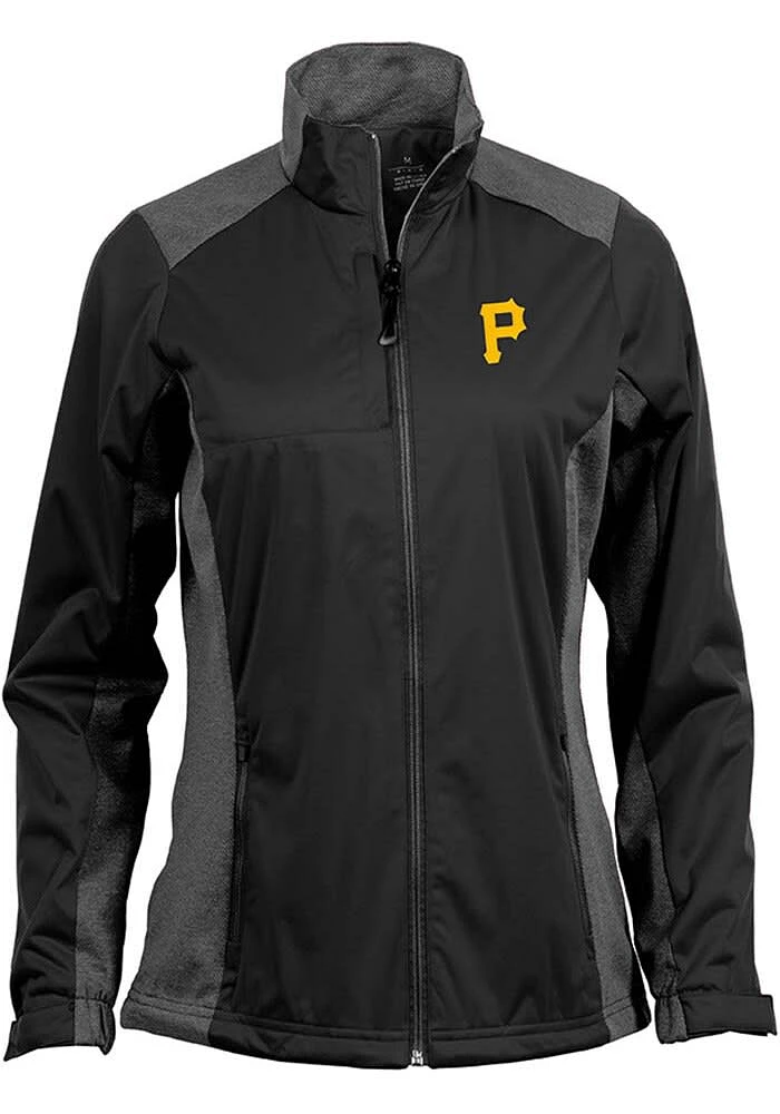 Antigua Pittsburgh Pirates Womens Black Revolve Medium Weight Jacket