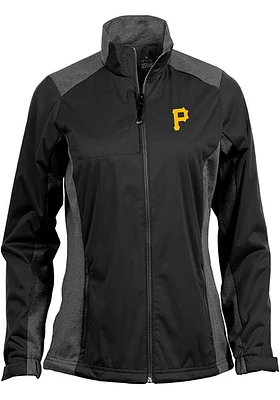 Antigua Pittsburgh Pirates Womens Black Revolve Medium Weight Jacket
