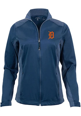 Antigua Detroit Tigers Womens Navy Blue Revolve Medium Weight Jacket