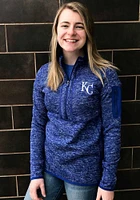 Antigua Kansas City Royals Womens Blue Fortune Qtr Zip
