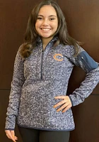 Antigua Chicago Bears Womens Navy Blue Fortune Qtr Zip