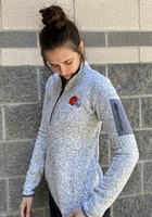 Antigua Cleveland Browns Womens Grey Fortune Qtr Zip