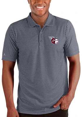 Antigua Cleveland Guardians Mens Navy Blue Esteem Short Sleeve Polo